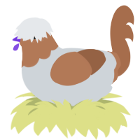(unnamed), a mist and brown chicken with a head pattern