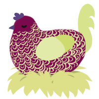 A wine and lemon chicken with a double-lace pattern