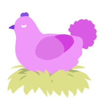 A lavender and orchid chicken