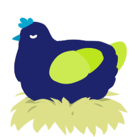 A navy and lime chicken
