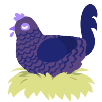 Departure Songs, a overcast and navy chicken with a lace pattern
