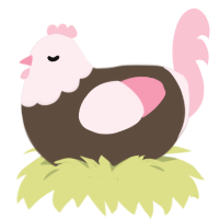 A bark and rose chicken with a head pattern