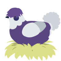 A overcast and mist chicken with a head pattern