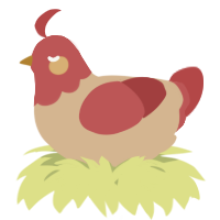 A beige and red chicken with a head pattern