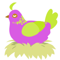 (unnamed), a orchid and lime chicken with a neck-speckle pattern