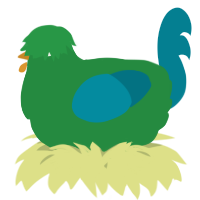 A viridian and sea chicken