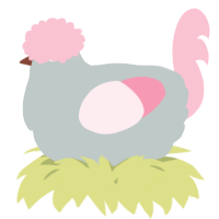 A silver and rose chicken