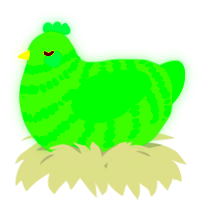 A grey and leaf chicken with a bar pattern