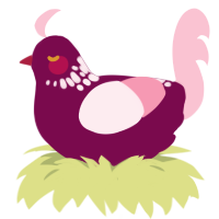 aplet, a wine and rose chicken with a neck-speckle pattern