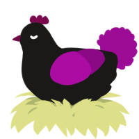 A sable and plum chicken