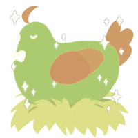 Cantelope, a violet and sapphire chicken
