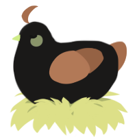 A sable and brown chicken