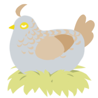 A mist and beige chicken with a half-lace pattern