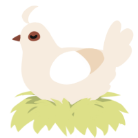 A cream chicken