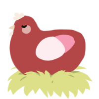 A red and rose chicken