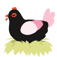 A sable and rose chicken