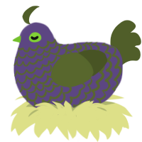walkie talkie, a overcast and olive chicken with a lace pattern