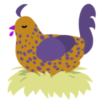 Kōkeʻe, a ochre and overcast chicken with a speckle pattern
