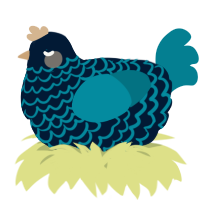 A tumblr and sea chicken with a lace pattern