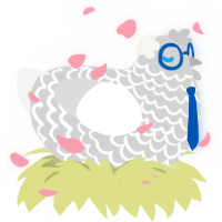 Eraser, a mist and white chicken with a lace pattern
