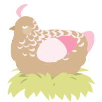 A beige and rose chicken with a half-lace pattern