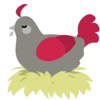 A ash and crimson chicken