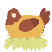 A honey and russet chicken with a head pattern