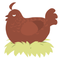A russet chicken with a half-lace pattern