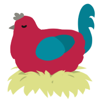 A crimson and sea chicken
