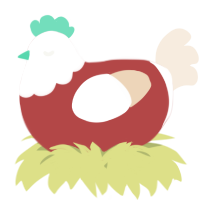 A red and cream chicken with a head pattern