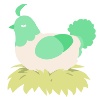 A cream and spring chicken with a head pattern