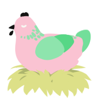 A rose and spring chicken with a neck-speckle pattern
