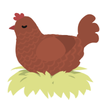 A russet chicken with a lace pattern