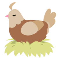 A brown and beige chicken with a head pattern