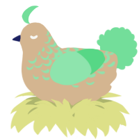 A beige and spring chicken with a half-lace pattern