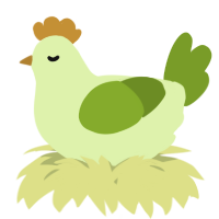 A apple and chartreuse chicken
