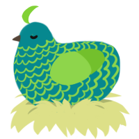 Sea Glass, a teal and grass chicken with a lace pattern