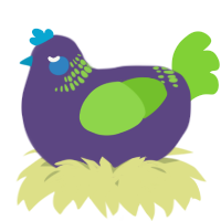 A overcast and grass chicken with a neck-band pattern