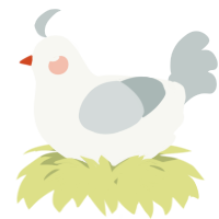 A white and silver chicken