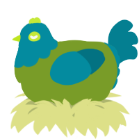 A chartreuse and sea chicken with a head pattern
