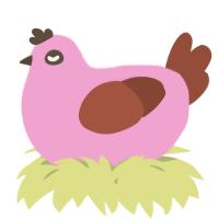 A pink and russet chicken