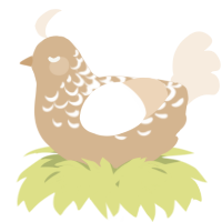 A beige and cream chicken with a half-lace pattern