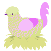 Lavender Lemonade, a lemon and lavender chicken with a lace pattern