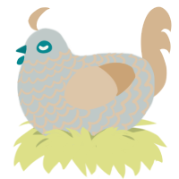 (unnamed), a silver and beige chicken with a lace pattern
