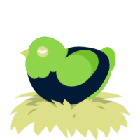 A tumblr and grass chicken with a head pattern