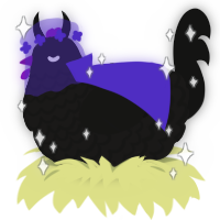 Black Hole, a sable and black chicken with a lace pattern