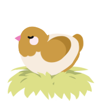A cream and gold chicken with a head pattern