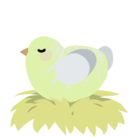 A apple and mist chicken with a half-bar pattern