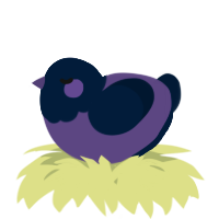 A overcast and tumblr chicken with a head pattern