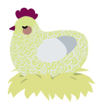 Lemon Fancy, a lemon and mist chicken with a double-lace pattern
